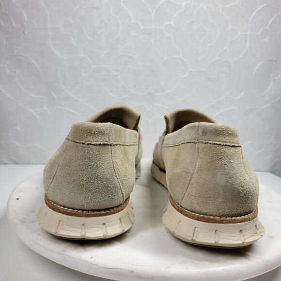 Cole Haan Zero Grand Suede Loafers Mens 13 Beige Tassel Boat Shoes main image 12